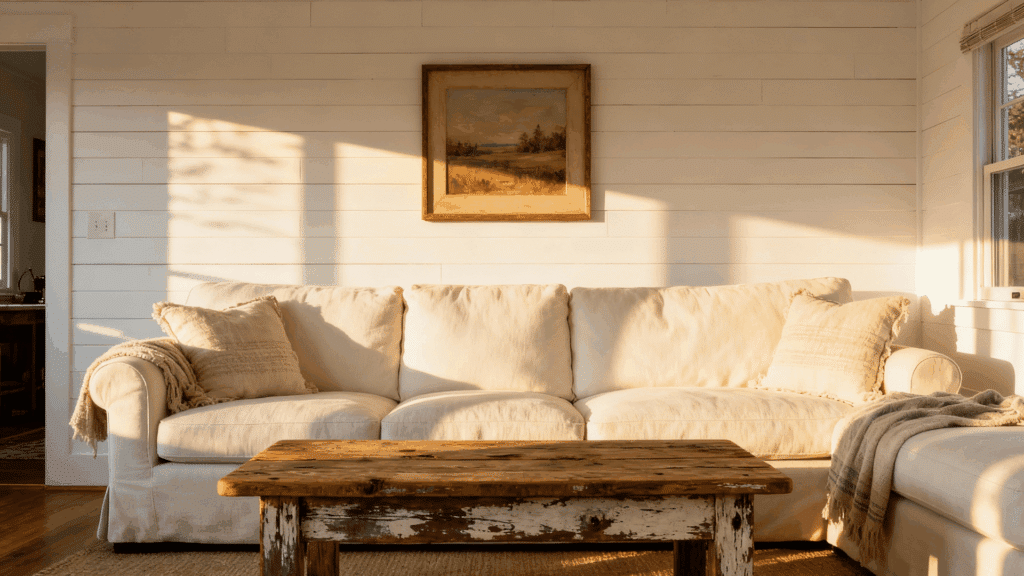 shiplap feature wall