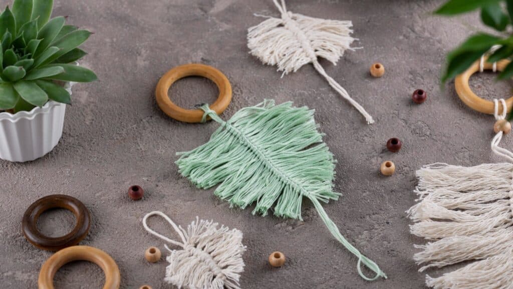 simple macrame Keychains