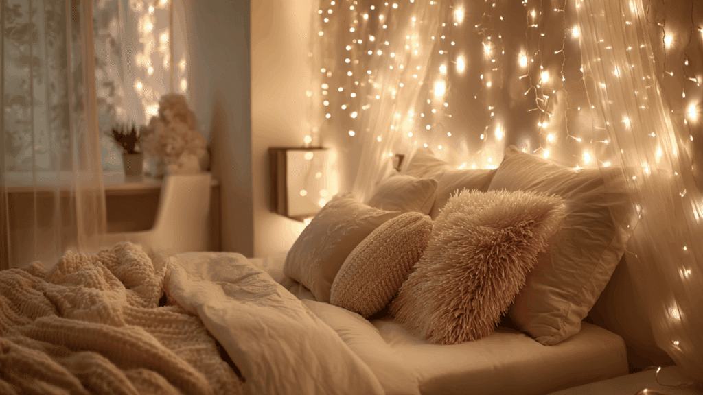 soft fairy light setup