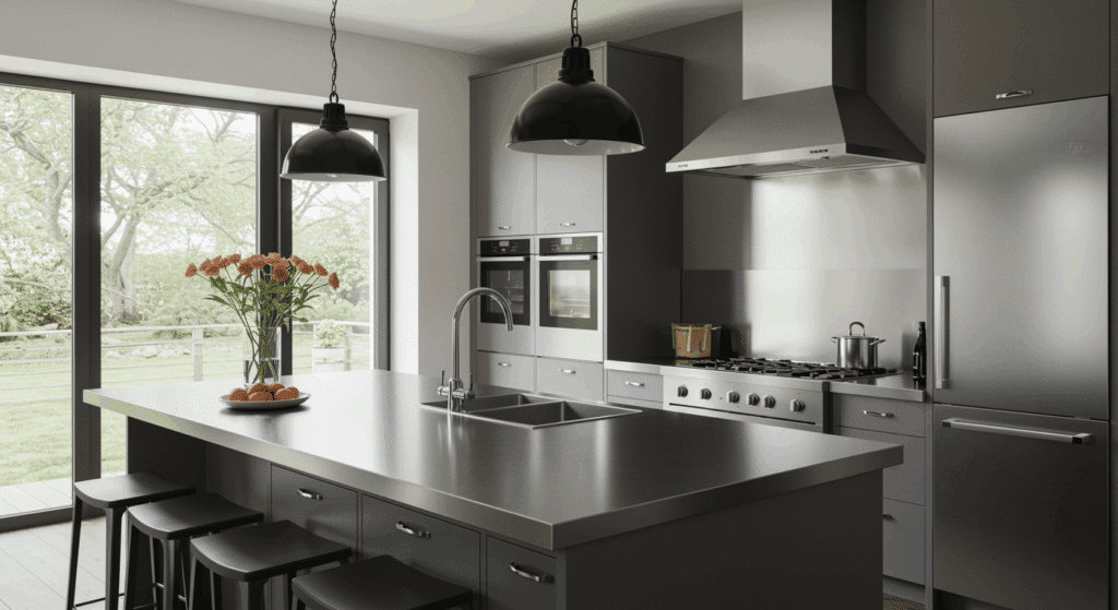 stainless steel countertops