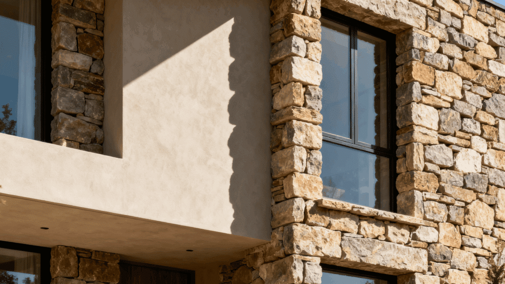 stone veneer accents