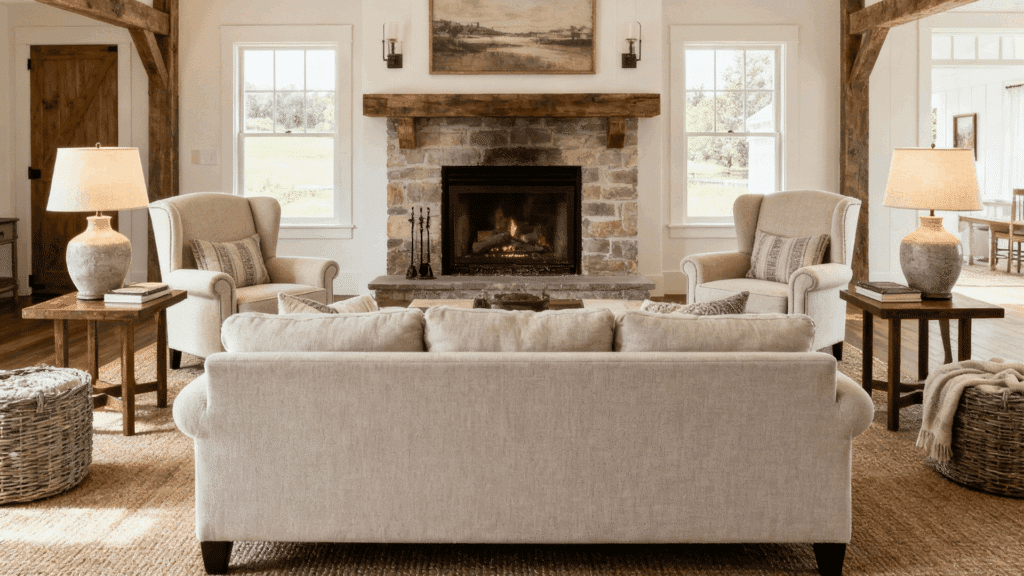 symmetrical furniture arrangement