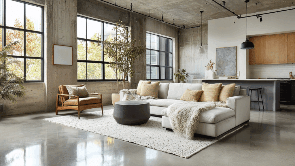 textured concrete floors