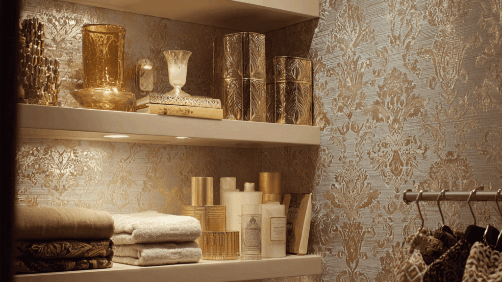 textured wallpaper accent