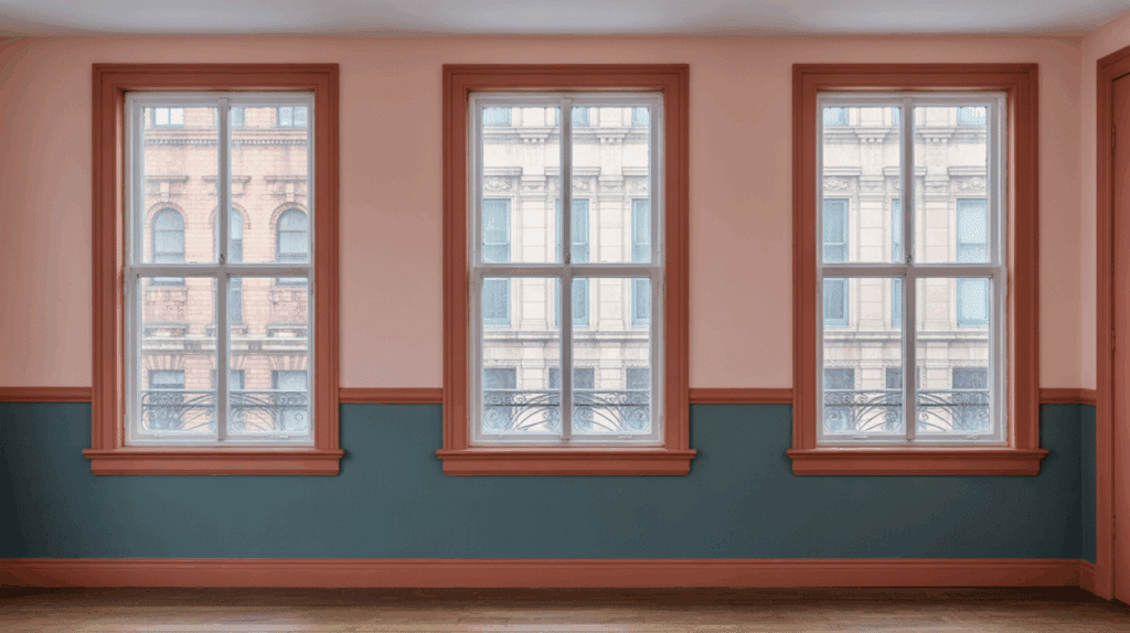 two tone color blocking