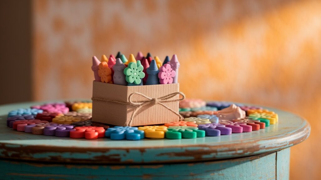 upcycled crayon shapes