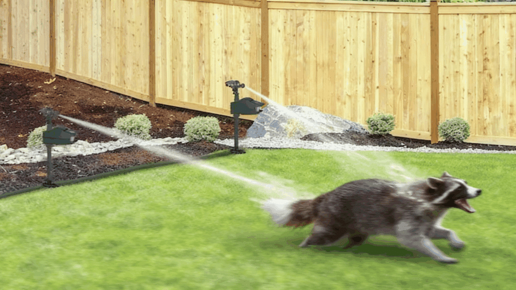 use motion activated lights and sprinklers