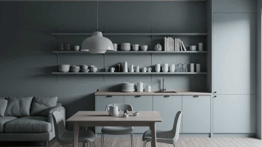 use open shelving in the kitchen