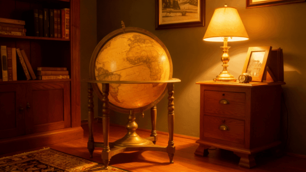vintage globe display