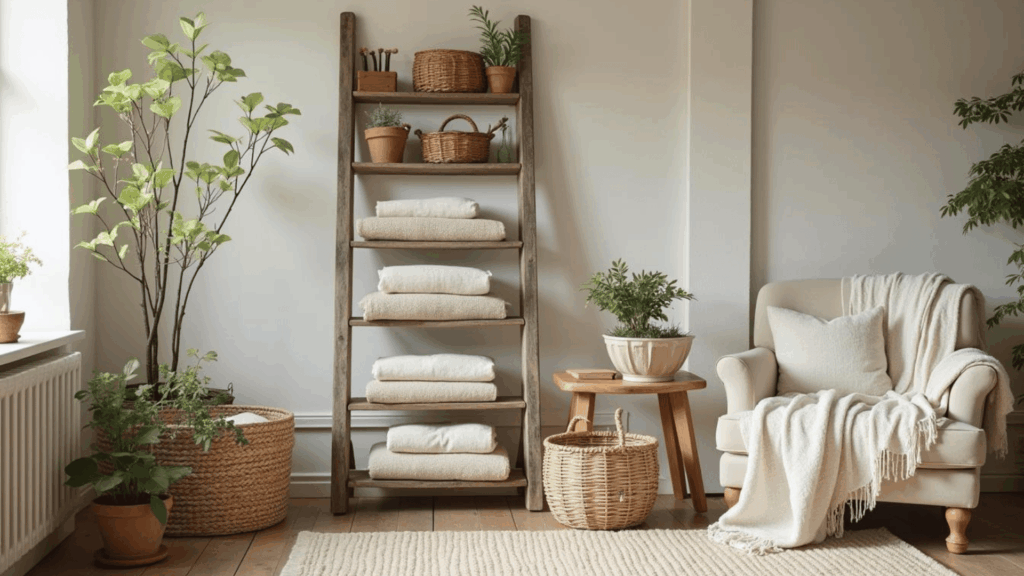 vintage ladder display