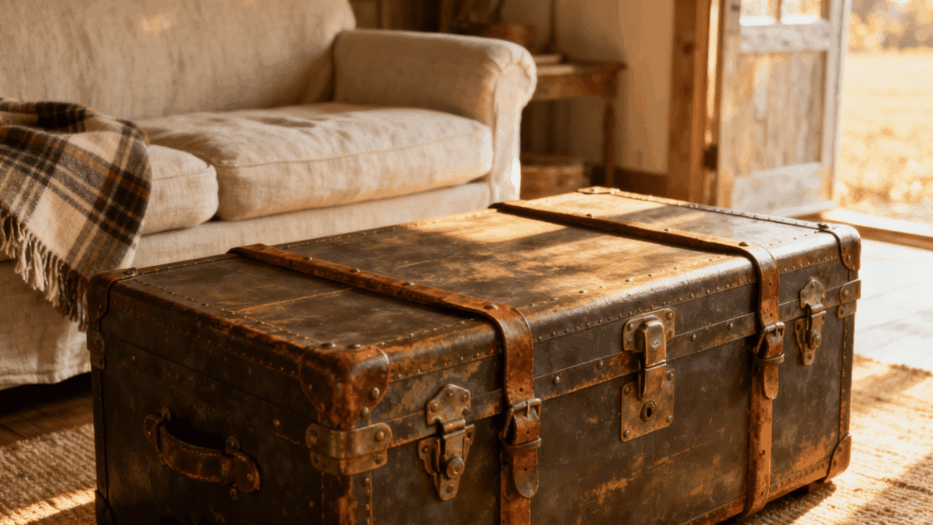 vintage trunk storage