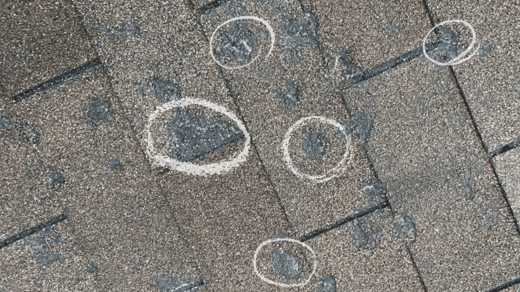 what does hail damage look like on a roof 1