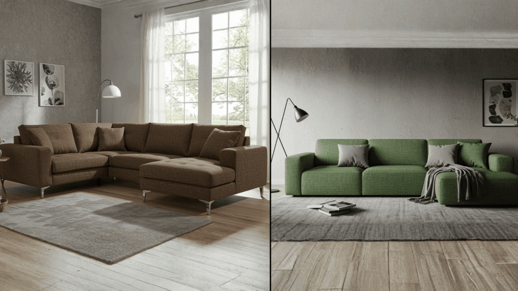 what is the difference between sectional sofas vs modular sofas