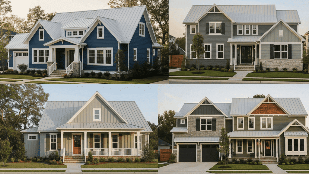 white metal roof house color combinations feature image