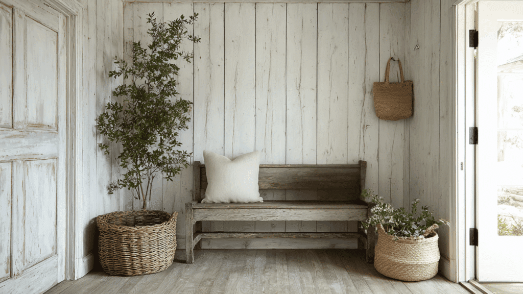 whitewash for a rustic touch