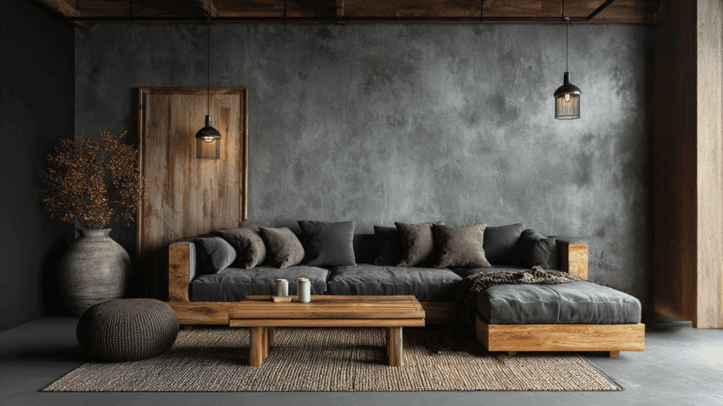 wood and concrete fusion