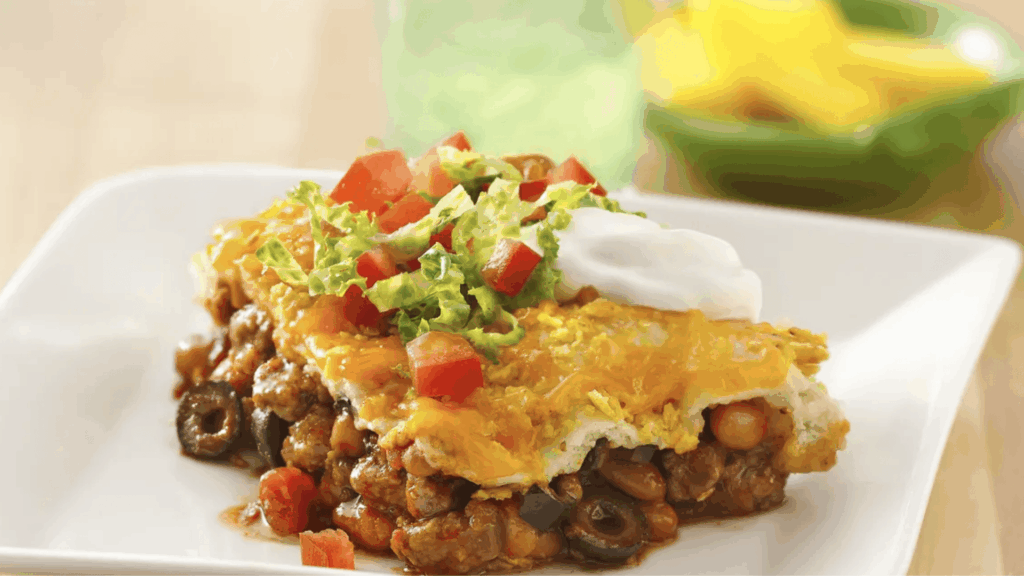 13. Beef and Bean Taco Bake