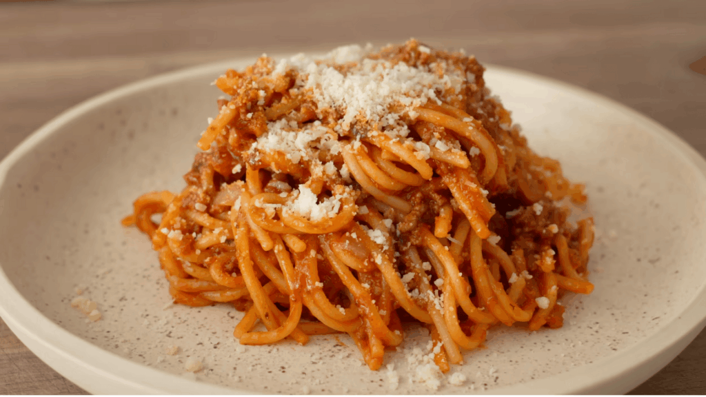4. Spaghetti with Meat Sauce