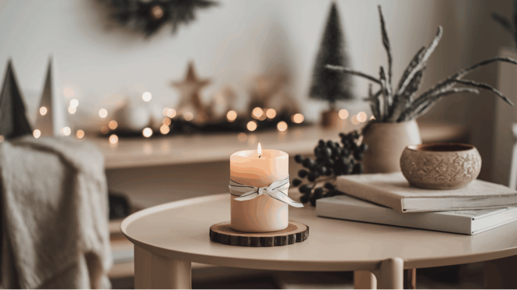 6. Wrap a Candle with Ribbon