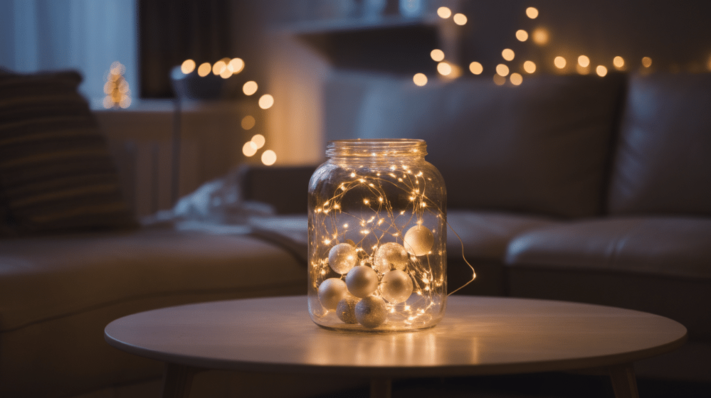 8. Place Battery Lights in a Jar