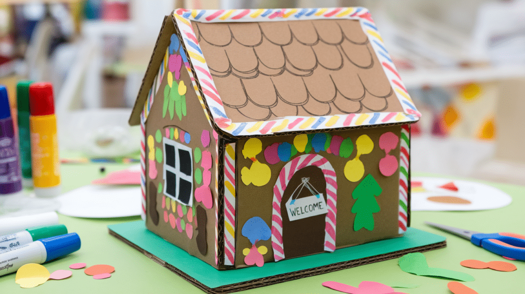 Cardboard Gingerbread Houses