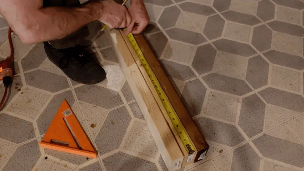 Step 2 Mark Stud Spacing at 16 Inches on Center