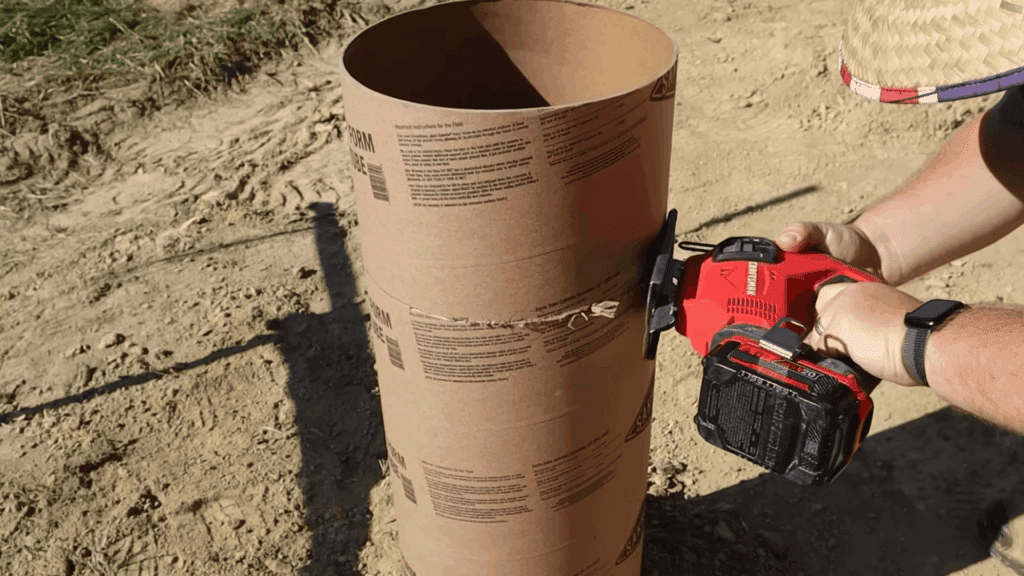 Step 3 Cut the Concrete Tube Forms