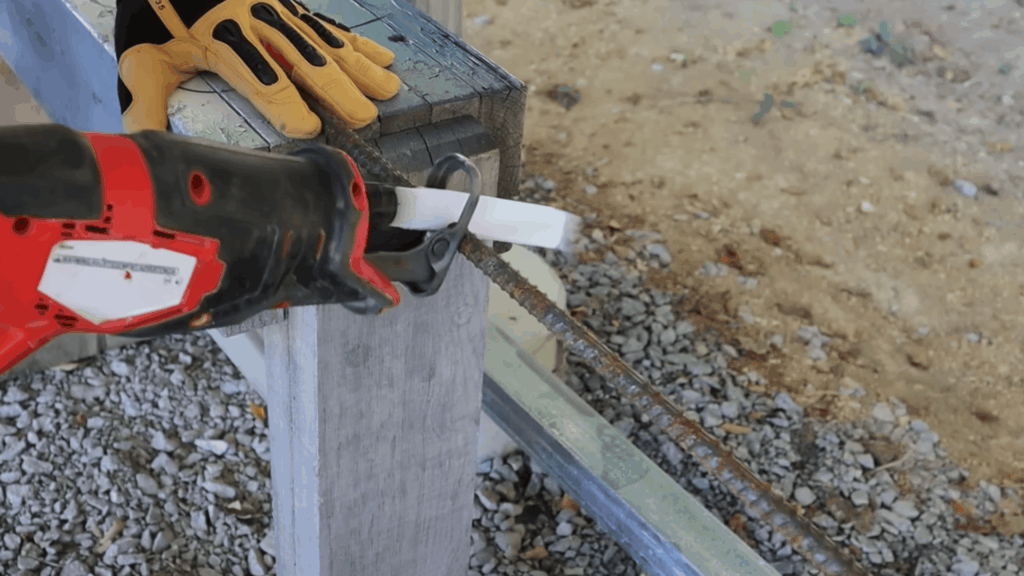 Step 4 Cut Rebar Before Mixing Concrete