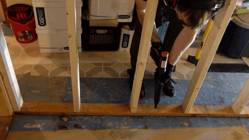 Step 7 Secure the Wall to the Floor and Ceiling