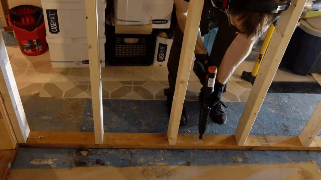 Step 7 Secure the Wall to the Floor and Ceiling