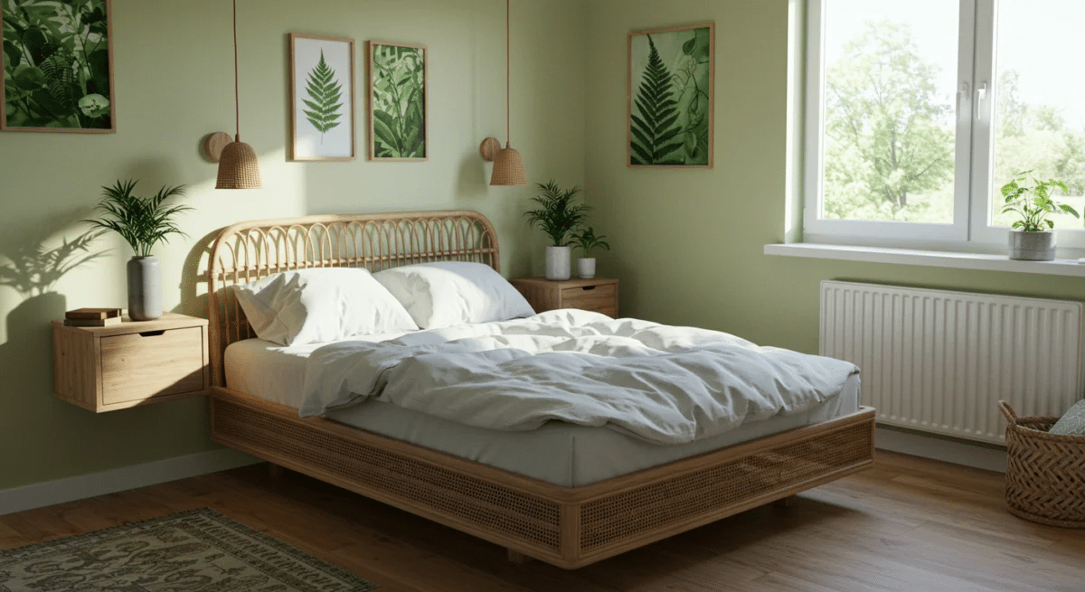 A bed in a room

AI-generated content may be incorrect.