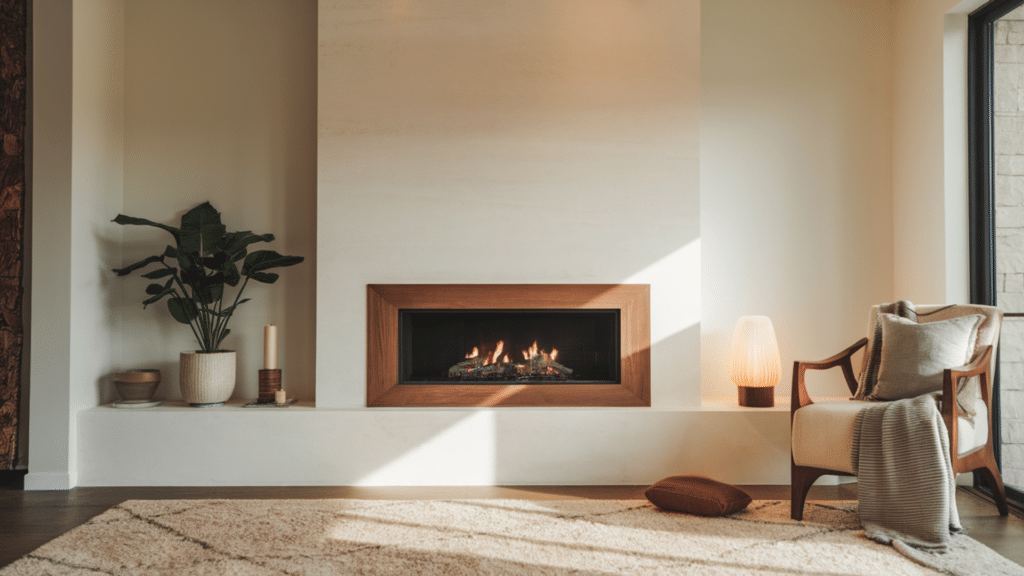 add a modern fireplace