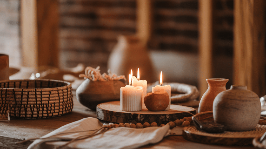 add natural scented candles