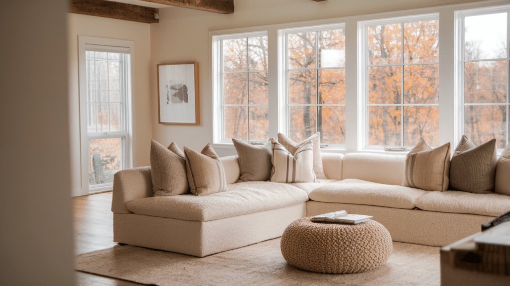 add texture with rugs and blankets