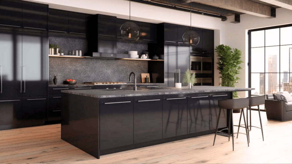 all black kitchen-featured image