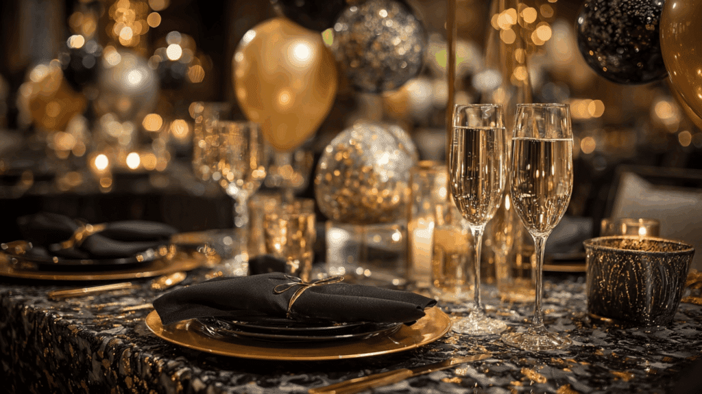 black tie and bubbly