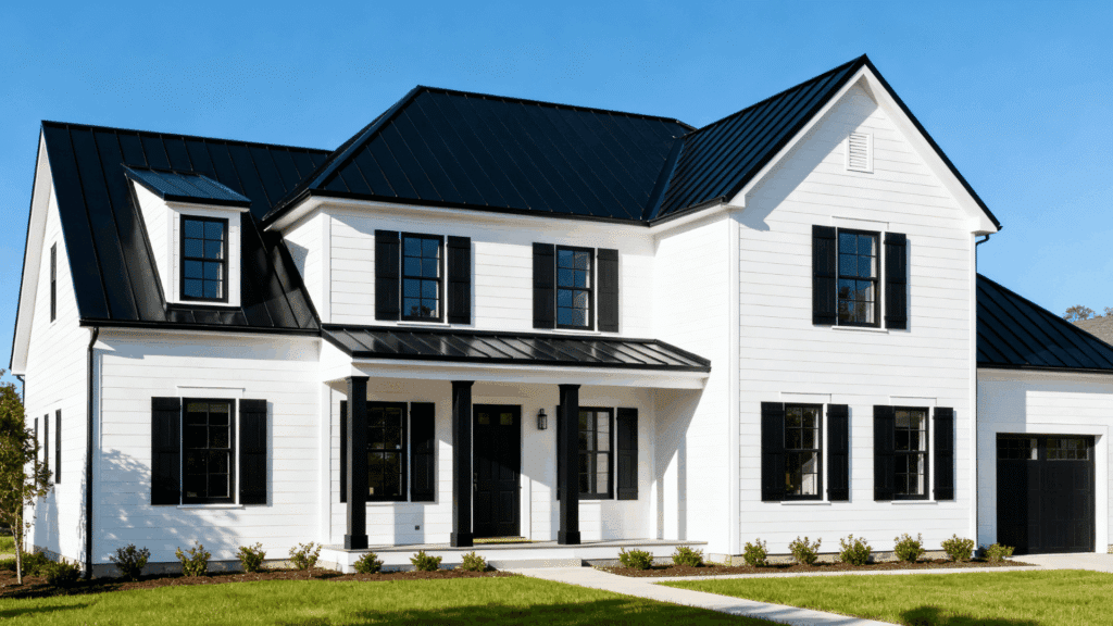 black white contrast facades