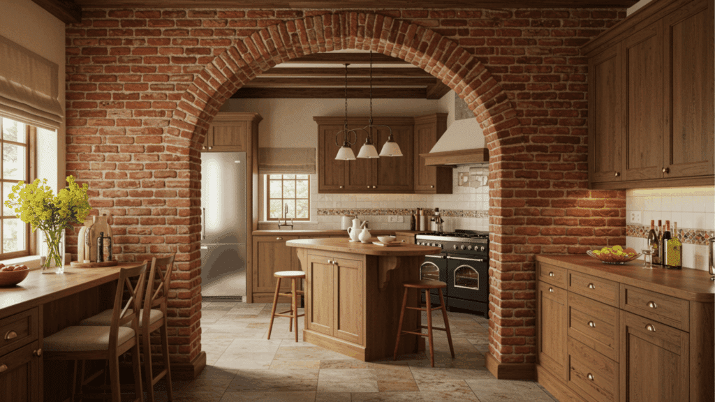 brick archway divider
