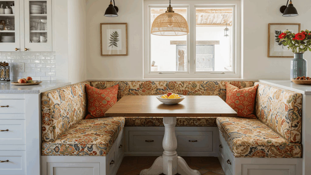built banquette seating