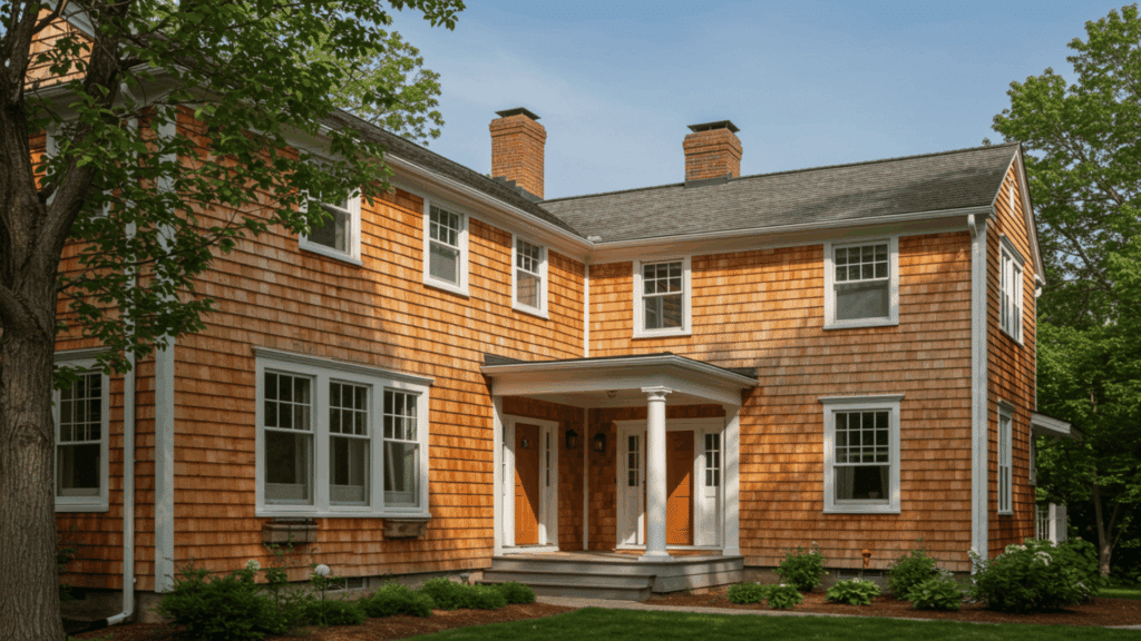 cedar shake sliding natural finish