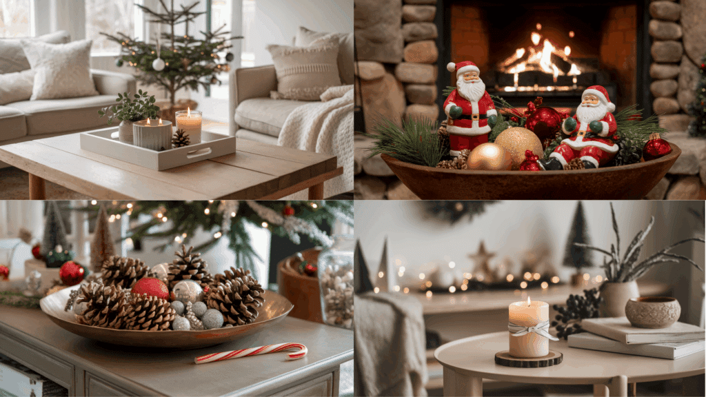 coffee table christmas decor