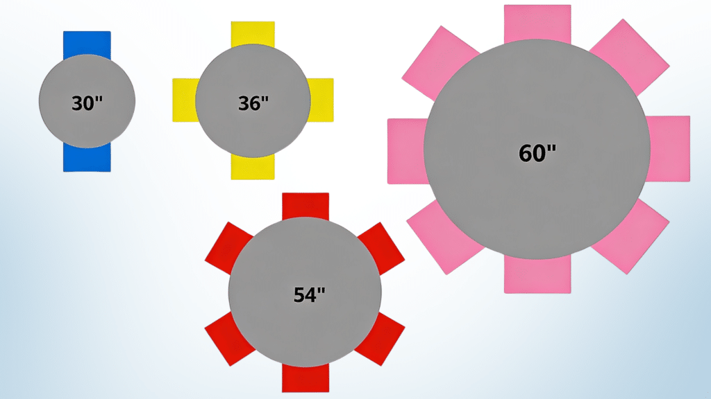 common round table sizes explained