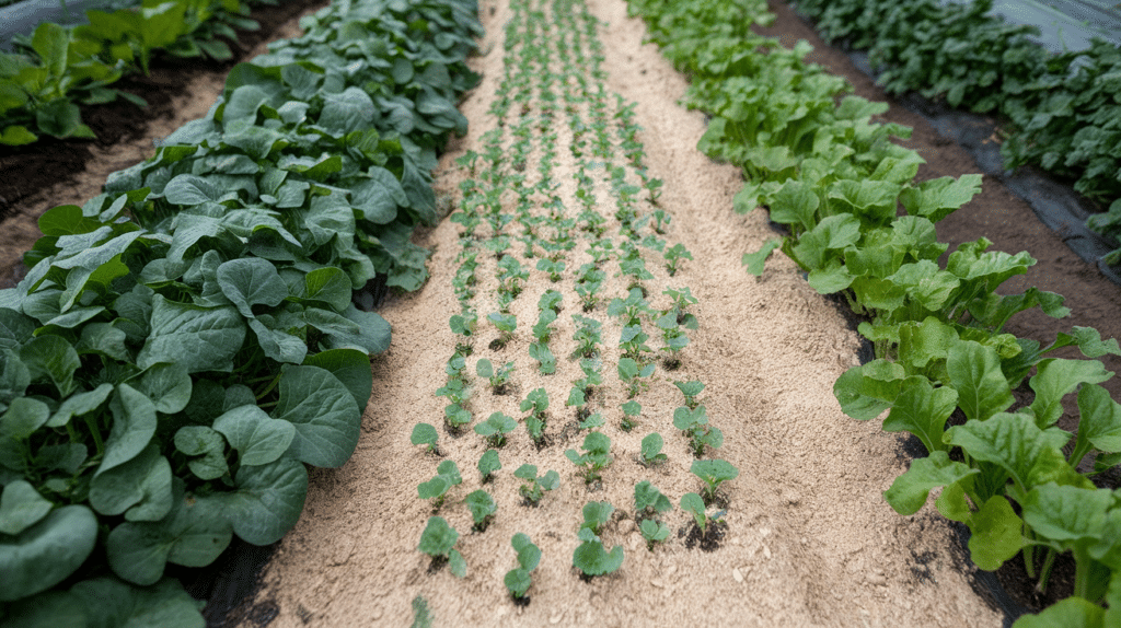 common vegetable spacing guide