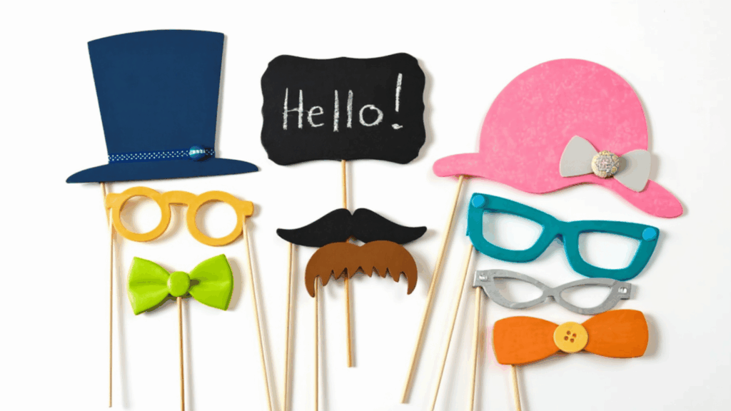 create a diy photo booth with custom props