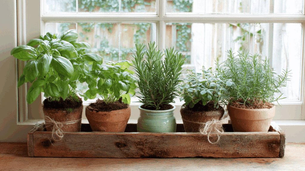 create a simple herb garden indoors