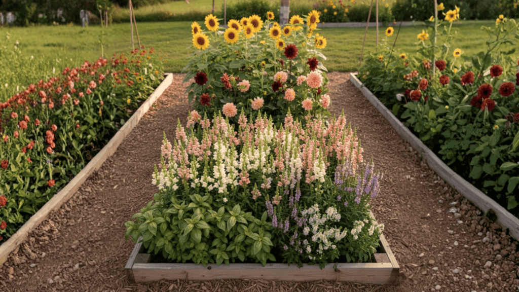cut flower garden layout
