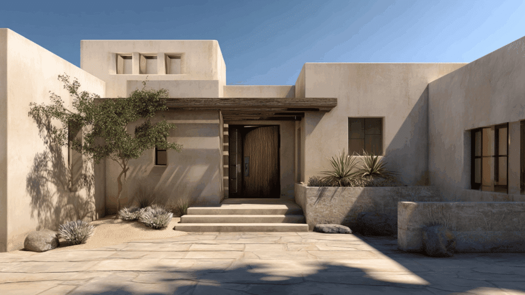 desert inspired modern mediterranean residence