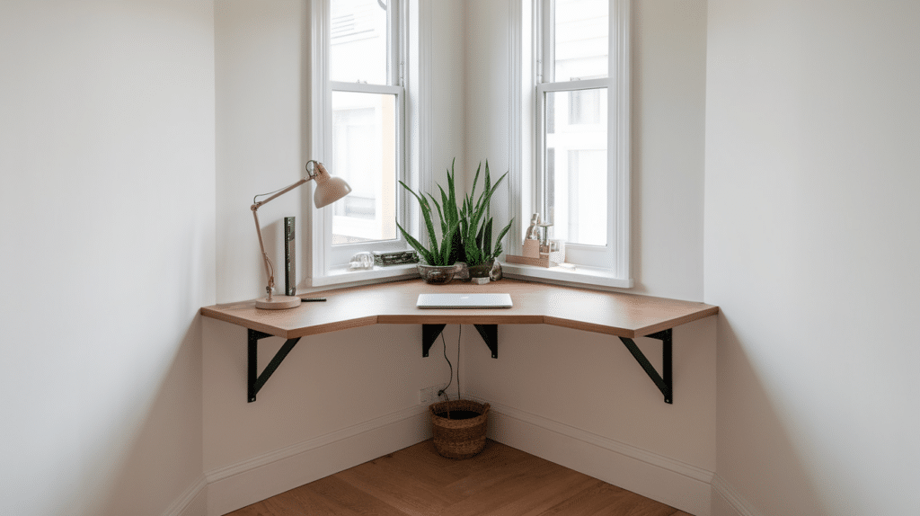 floating corner desk