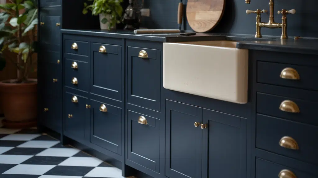 gold or brass touches