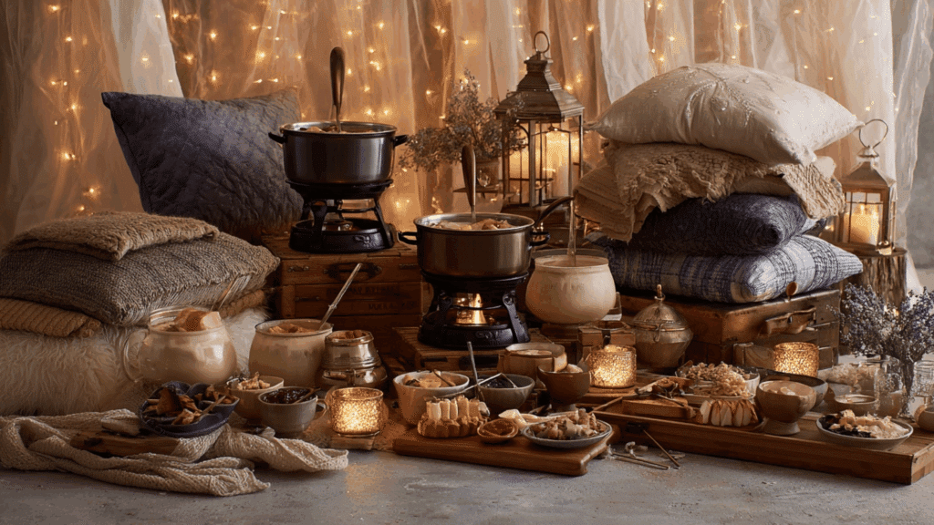 host a dessert bake off or diy cocktail mixing contest